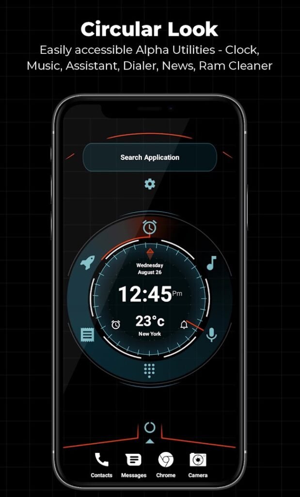 Alpha Hybrid Launcher 4D theme screenshot
