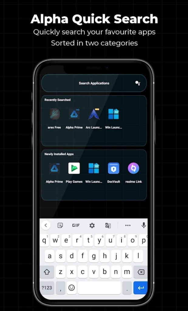 Alpha Hybrid Launcher 4D theme screenshot