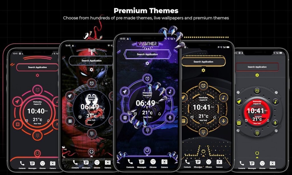 Alpha Hybrid Launcher 4D theme screenshot