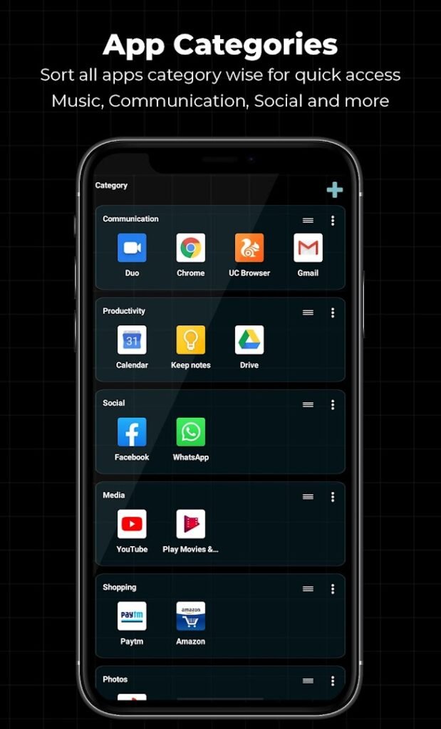 Alpha Hybrid Launcher 4D theme screenshot