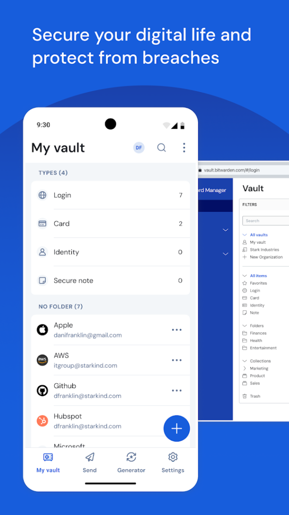 Bitwarden Password Manager screenshot