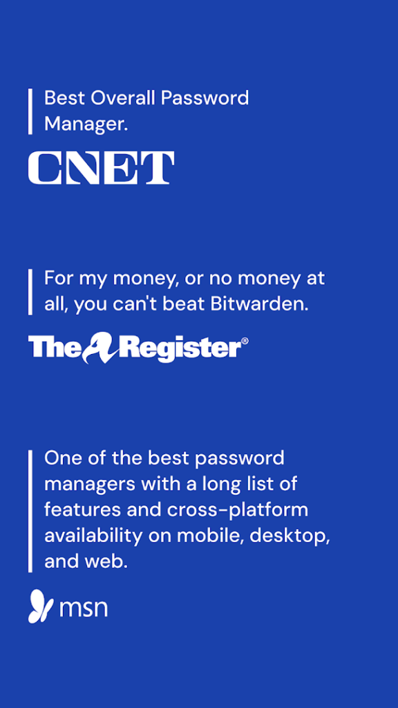 Bitwarden Password Manager screenshot