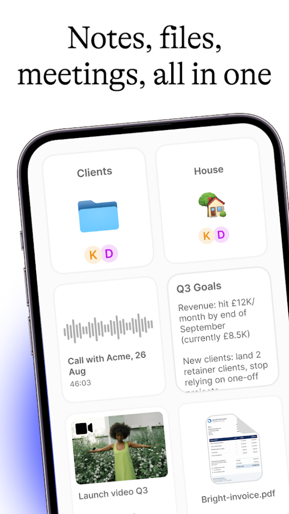 Fabric: your second brain screenshot