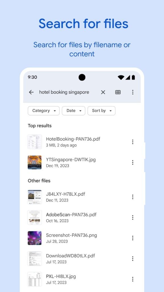 Files by Google screenshot