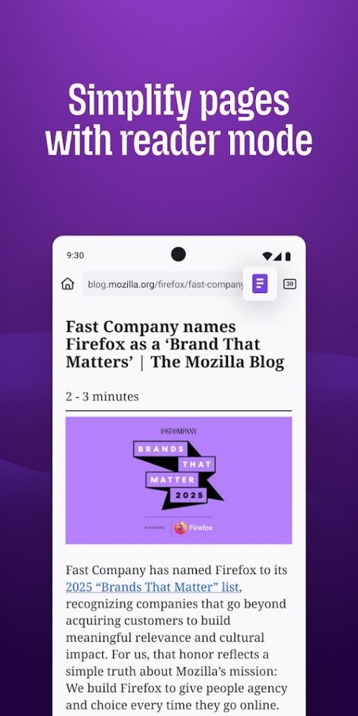 Firefox Fast & Private Browser screenshot