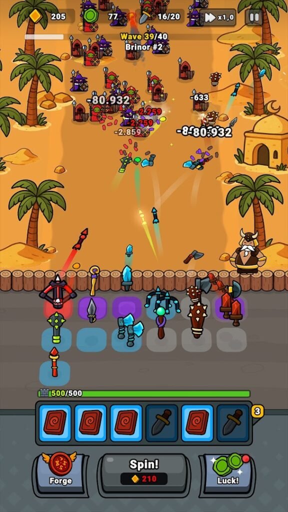 Lucky Forge: Idle TD Game screenshot