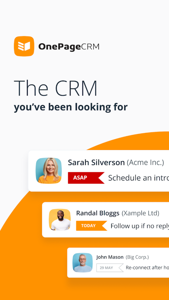 OnePageCRM – Simple CRM System screenshot