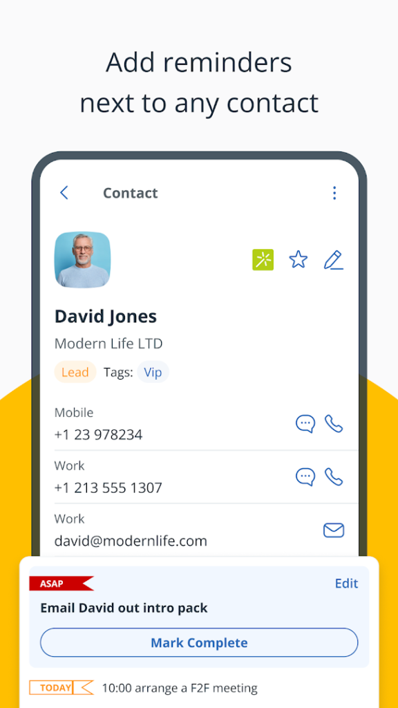 OnePageCRM – Simple CRM System screenshot