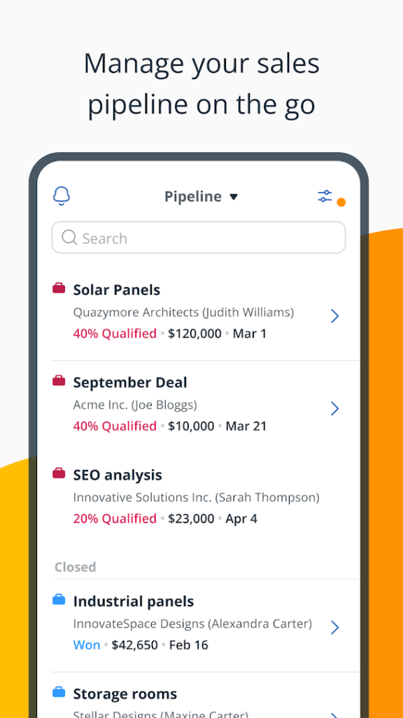 OnePageCRM – Simple CRM System screenshot