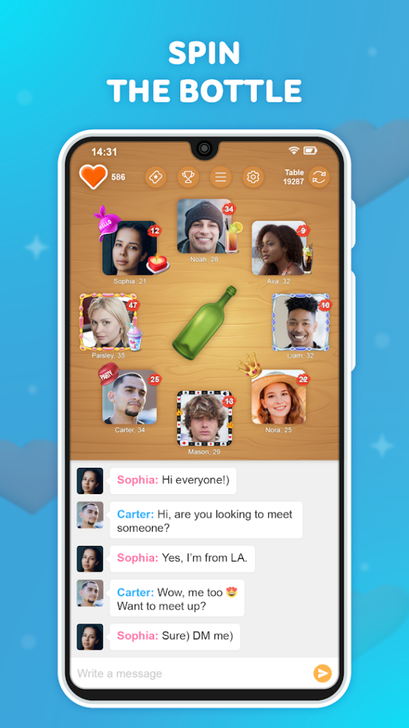 Spin the Bottle: Chatting app screenshot