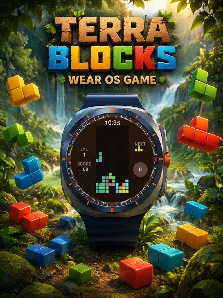 TerraBlocks: Wear OS Puzzle screenshot