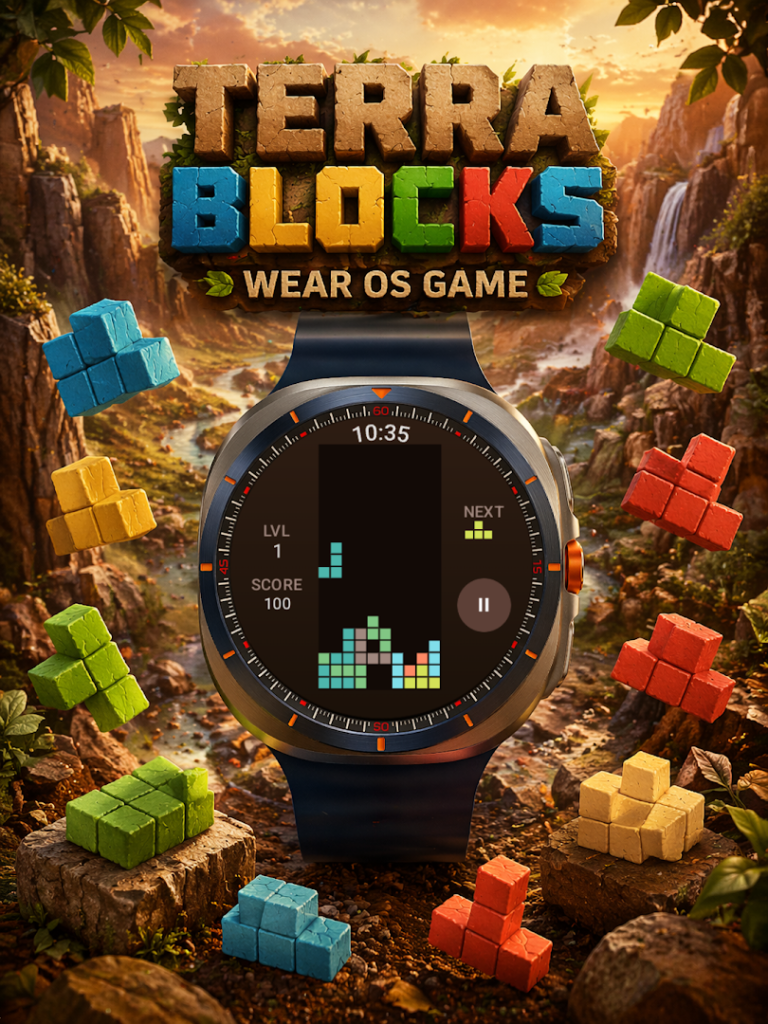 TerraBlocks: Wear OS Puzzle screenshot